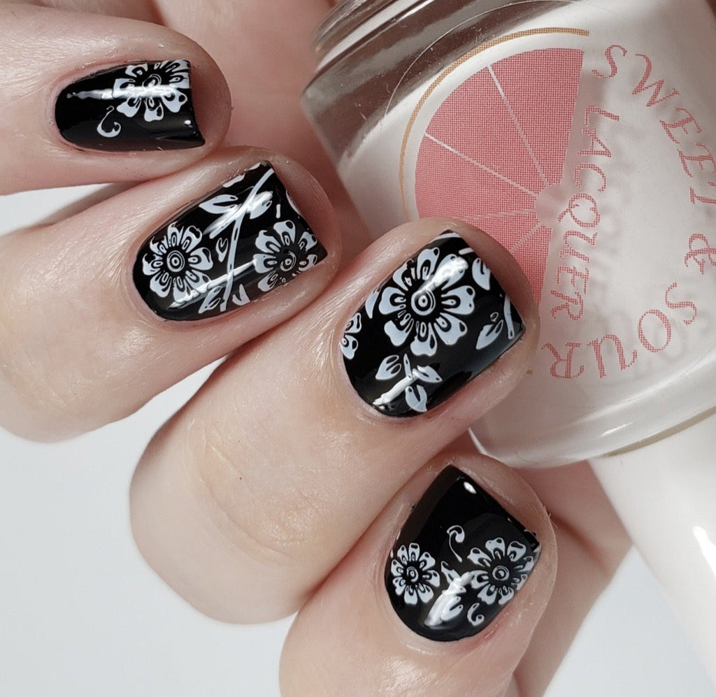 Sweet & Sour Lacquer | Black Velvet and White Silk Duo