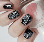 Sweet & Sour Lacquer | Black Velvet and White Silk Duo