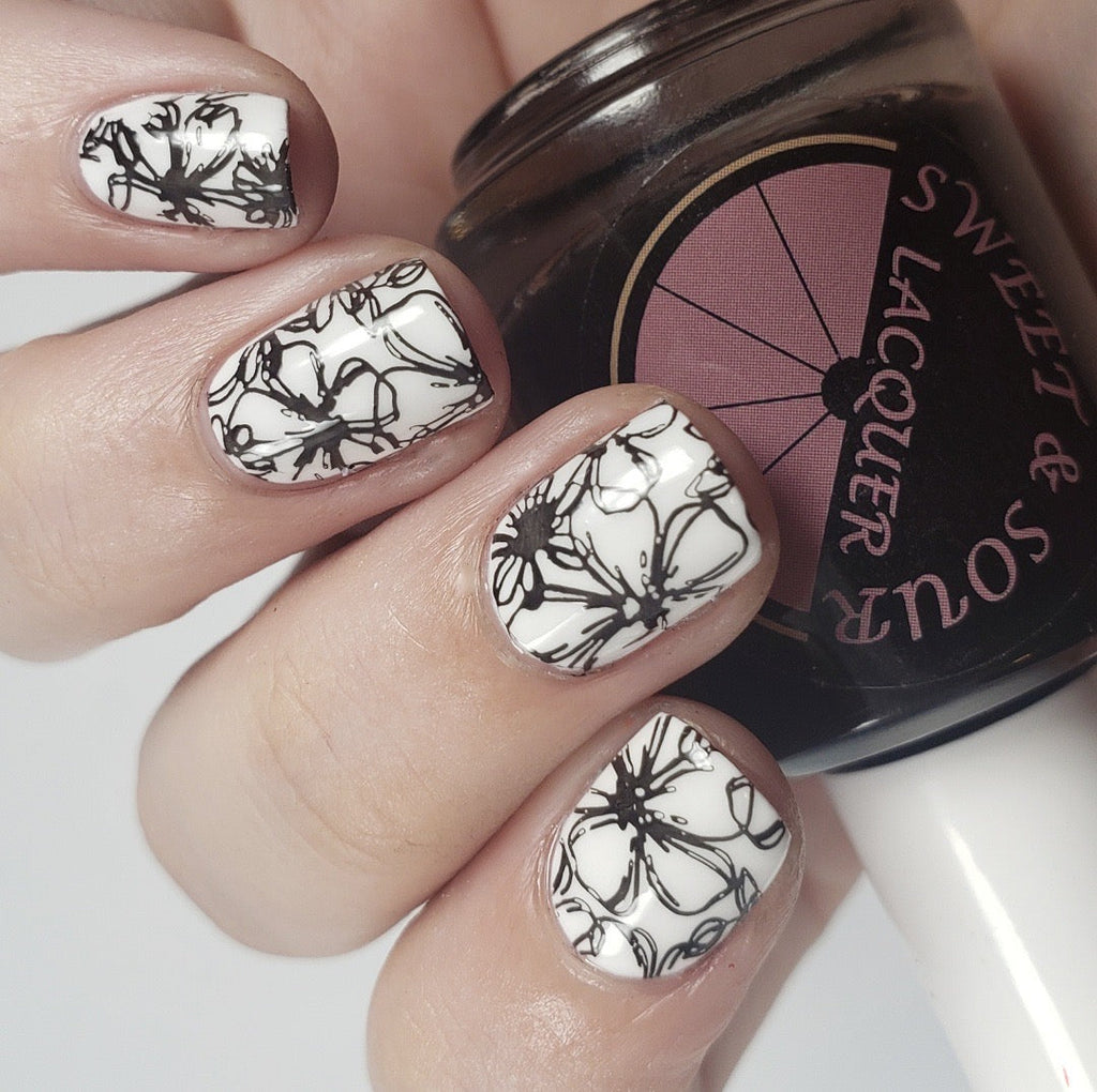 Sweet & Sour Lacquer | Black Velvet and White Silk Duo