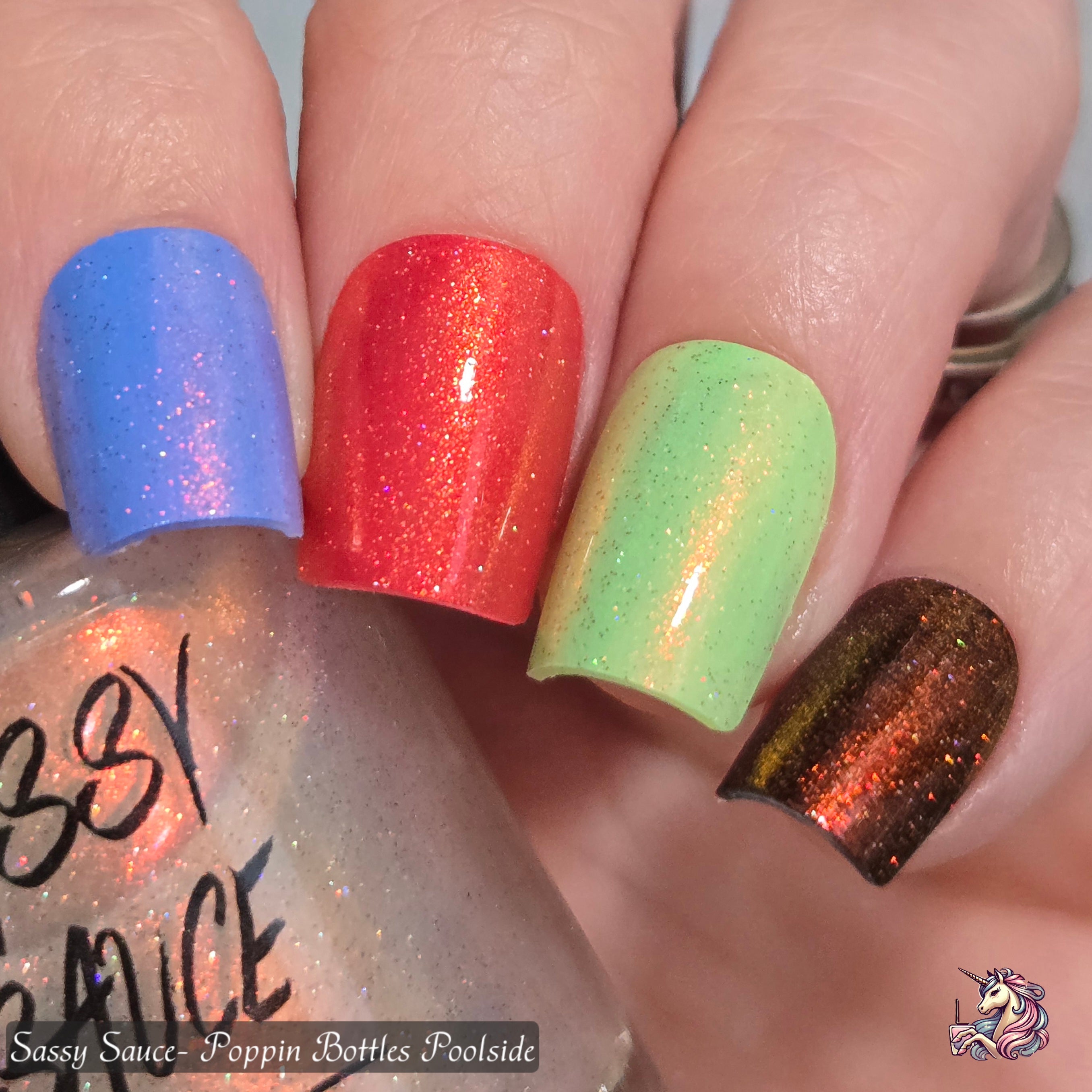 Sassy Sauce Polish | Poppin bottles poolside