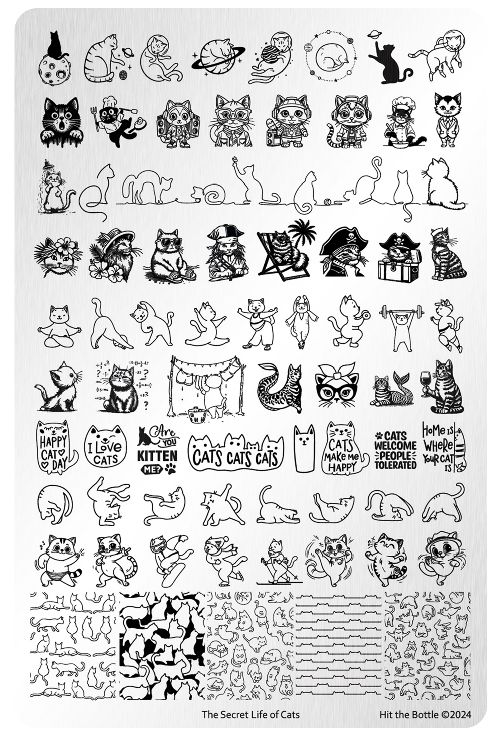 Hit the Bottle | "The Secret Life of Cats" stamping plate