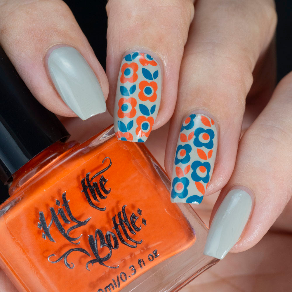 Hit the Bottle | "Retro Patterns - Far Out Florals" stamping plate