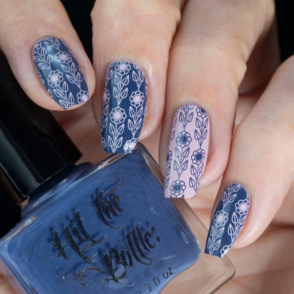 Hit the Bottle | "Retro Patterns - Far Out Florals" stamping plate