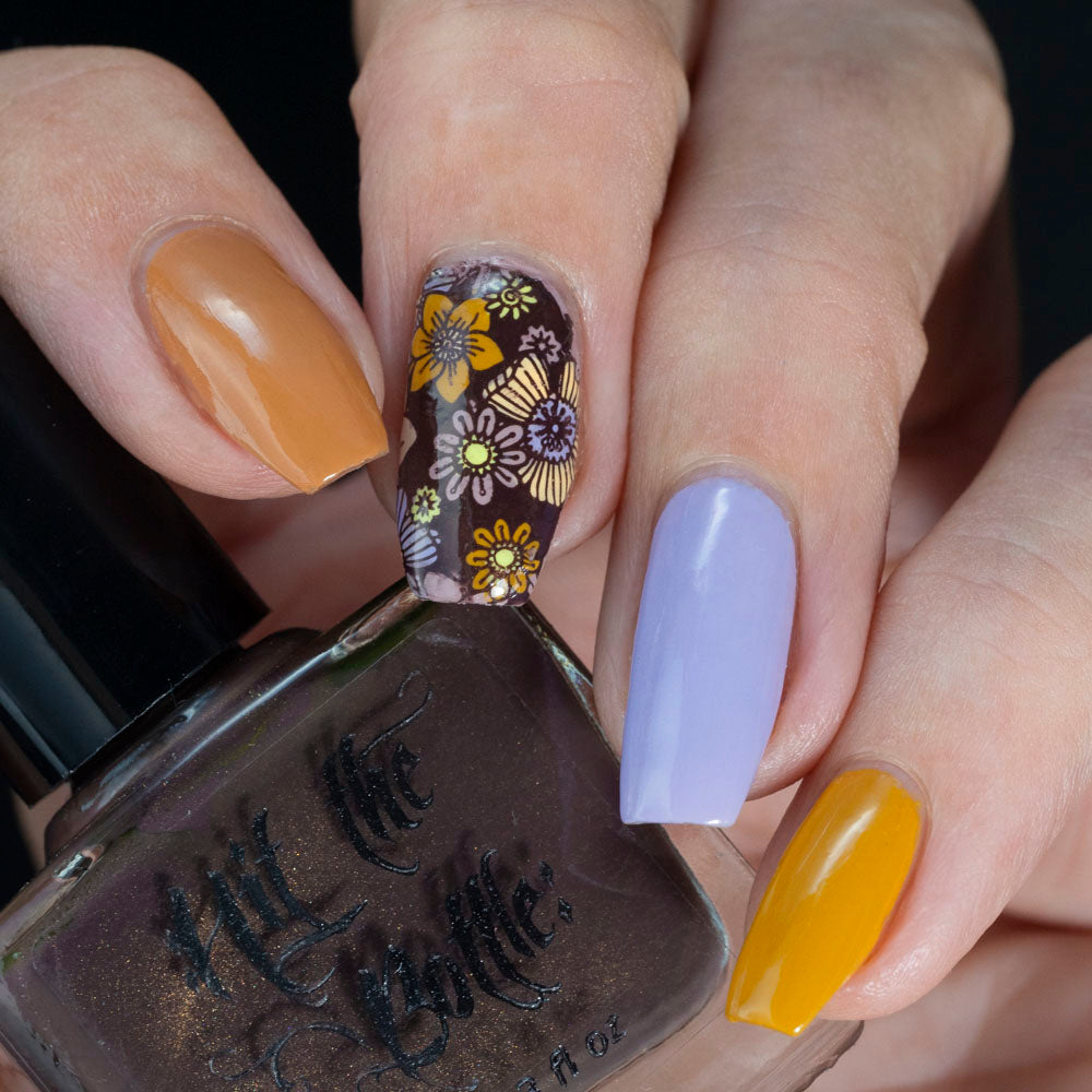 Hit the Bottle | "Retro Patterns - Far Out Florals" stamping plate