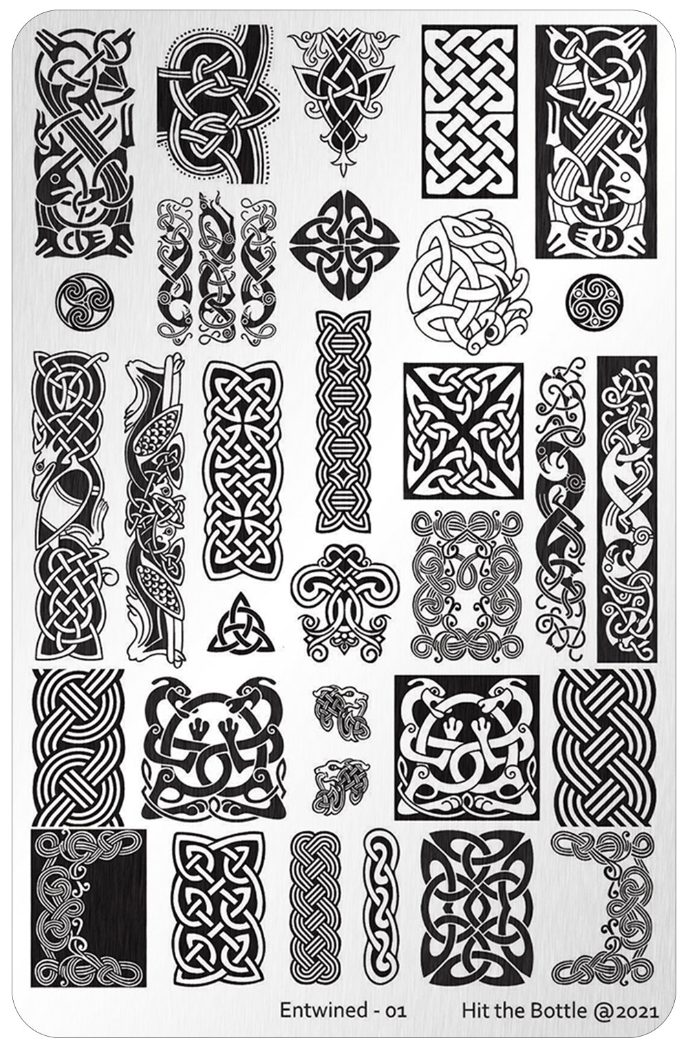 Hit the Bottle | "Entwined 01" stamping plate