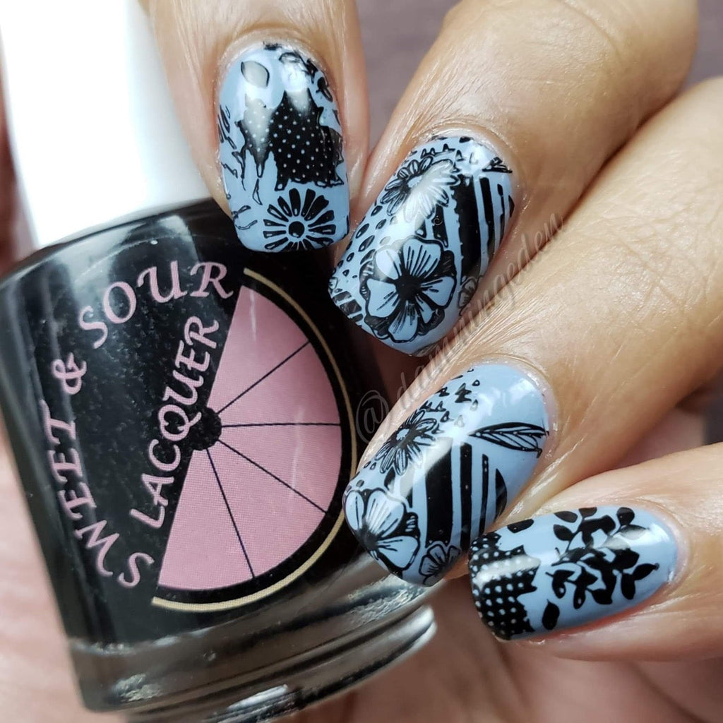 Sweet & Sour Lacquer | Black Velvet and White Silk Duo