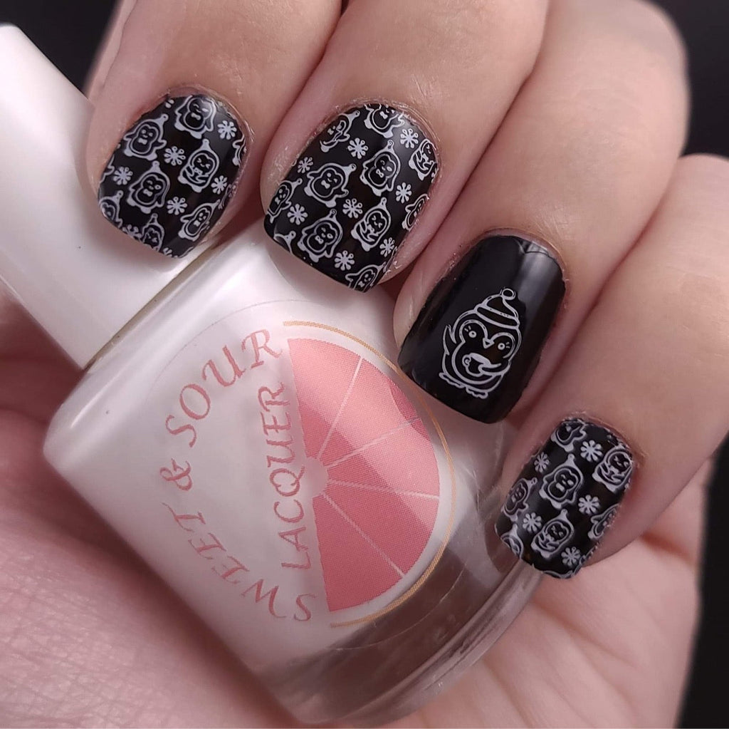 Sweet & Sour Lacquer | Black Velvet and White Silk Duo