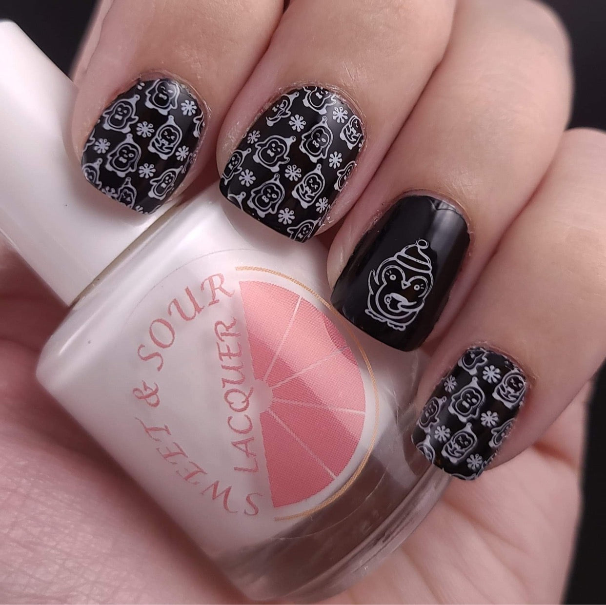 Sweet & Sour Lacquer | Black Velvet and White Silk Duo