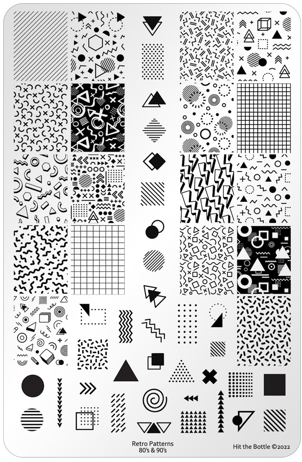 Hit the Bottle | "Retro Patterns - 80's & 90's" stamping plate
