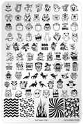 Cute Halloween stamping plate for nail art designs