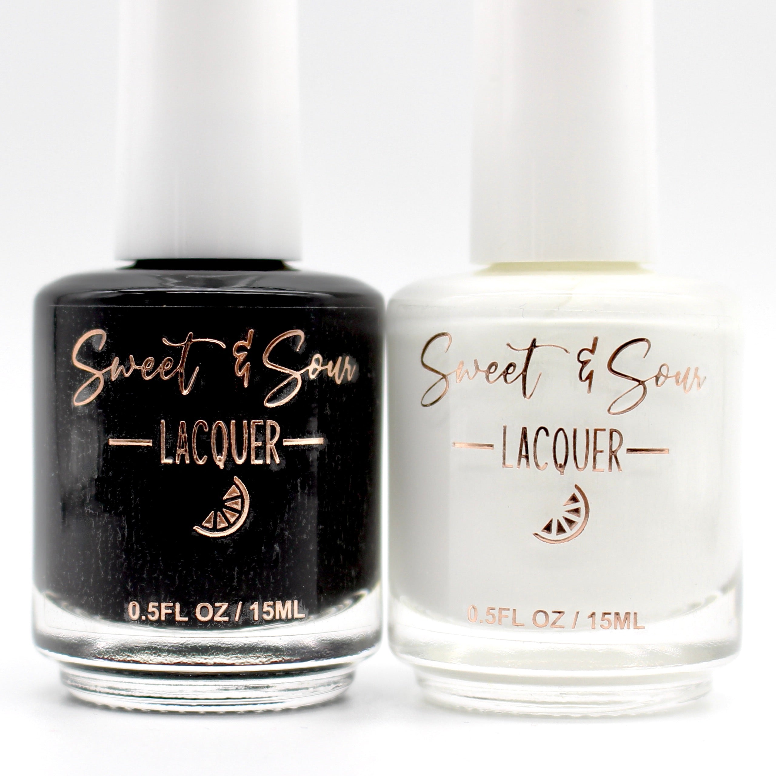 Sweet & Sour Lacquer | Black Velvet and White Silk Duo